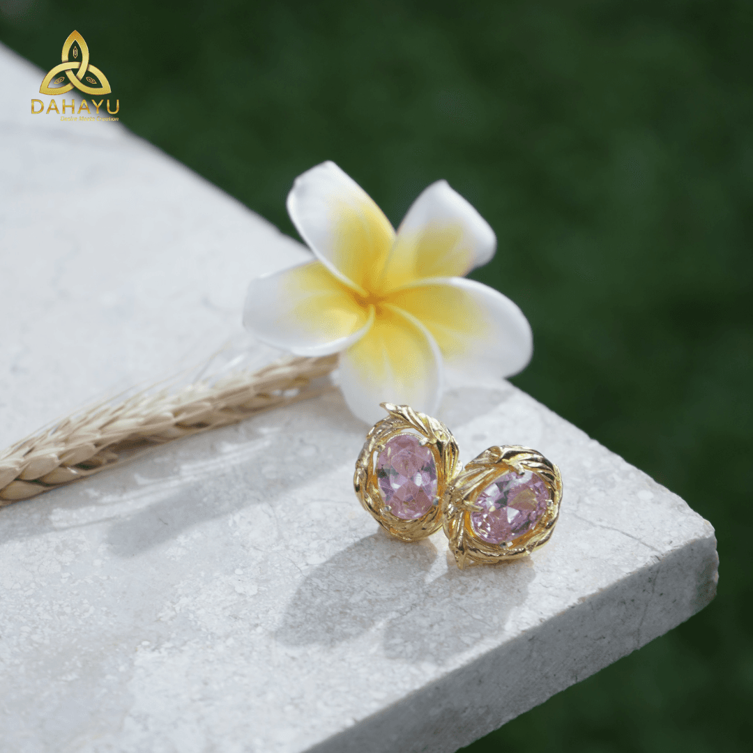Subeng Calla Lilis Gold Pink Gemstone 3